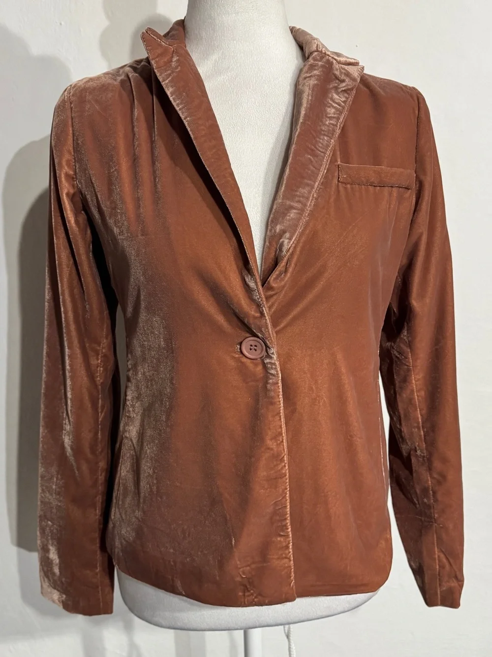 Joyfolie Mia Joy Girls Dusty Rose Velvet Blazer Jacket
